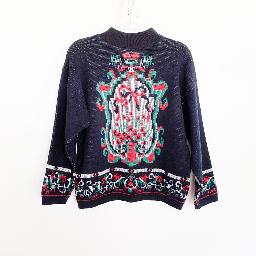 VTG Gitano Knits Christmas Sweater Medium 80s